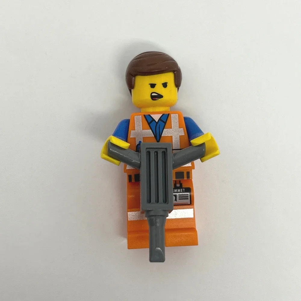 LEGO Minifigure Emmet tlm066 The LEGO Movie 30280 Wide Smile Jackhammer 2014
